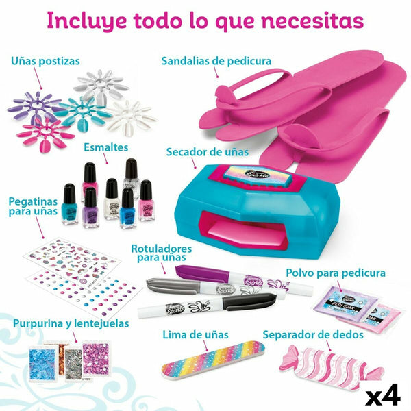 Set dei Manicure Cra-Z-Art Shimmer 'n Sparkle Style Deluxe 14 x 6 x 10 cm 4 Unità Per bambini