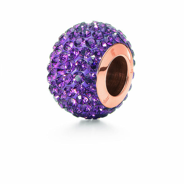 Perle de verre Femme Folli Follie 3P0T023RX Violet 1 cm