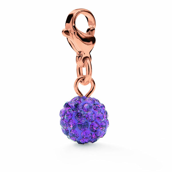 Perle de verre Femme Folli Follie 3P0T026RX Violet 1 cm