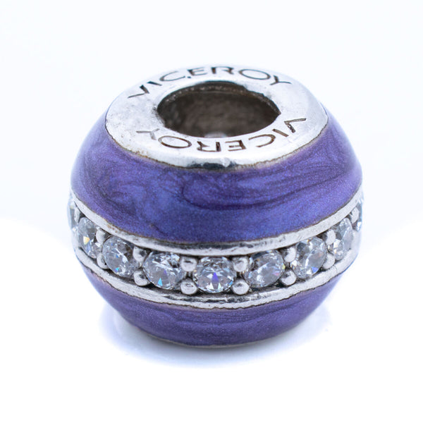 Perle de verre Femme Viceroy VMM0317-27 Violet 1 cm