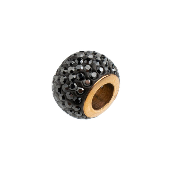 Perle de verre Folli Follie 3P16FRONE Noir 1 cm