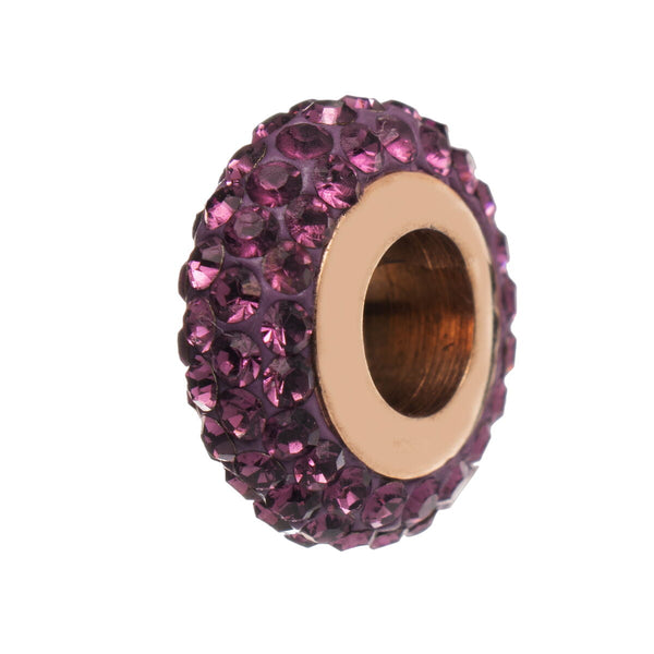 Perle de verre Femme Folli Follie 3P0T024RV Violet 1,5 cm