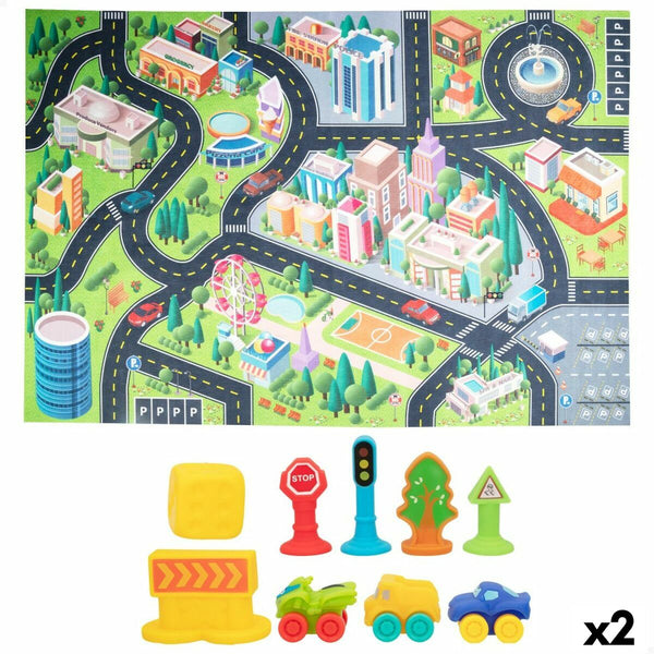 Spielmatte Colorbaby Stadt Kunststoff (2 Stück)