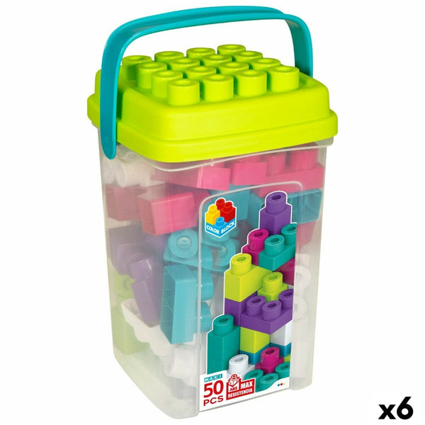 Konstruktionsspiel Color Block Trendy Würfel 50 Stücke (6 Stück)