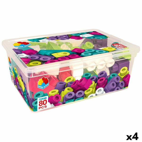 Konstruktionsspiel Color Block Trendy 80 Stücke (4 Stück)