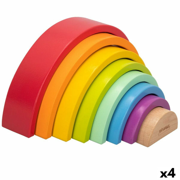 Kinder Puzzle aus Holz Woomax Regenbogen 8 Stücke 4 Stück