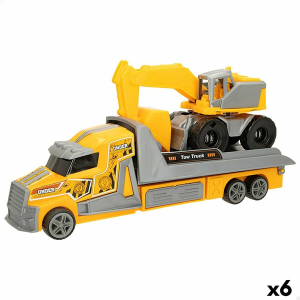 Camion porte-véhicules et Voitures à Friction Colorbaby 36 x 11 x 10 cm (6 Unités)