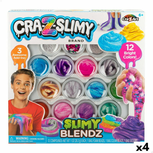 Pâte à modeler en argile Cra-Z-Art Slimy Blendz (4 Unités) Slime