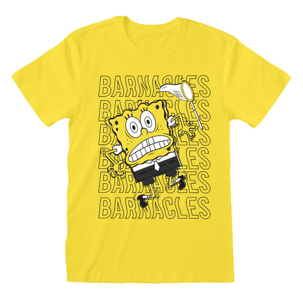 T-shirt à manches courtes unisex Spongebob Barnacles Jaune
