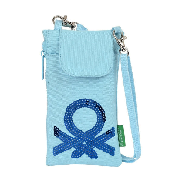 Porte-monnaie Benetton Sequins Protection pour téléphone portable Bleu clair