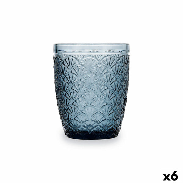 Trinkglas Bidasoa Blue Moon Blau Glas 240 ml (6 Stück)
