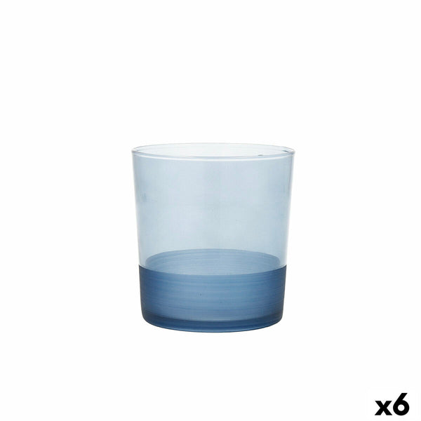 Trinkglas Quid Pincel Blau Glas 380 ml (6 Stück)