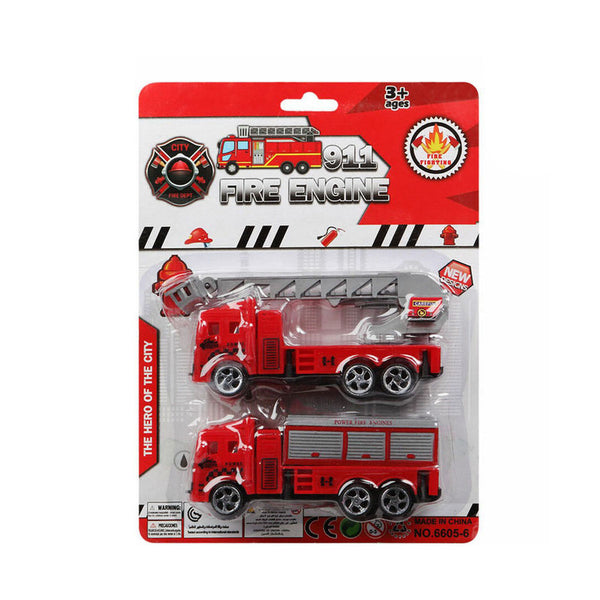 Feuerwehrauto Reibung Rot Bunt 26 x 19 cm