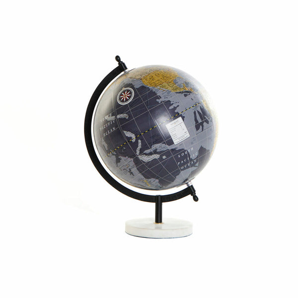 Globe terrestre DKD Home Decor 22 x 20 x 30 cm Métal Aluminium Marbre PVC