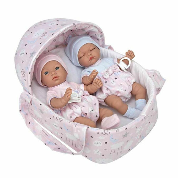 Baby-Puppe Arias Elegance Twins Korb