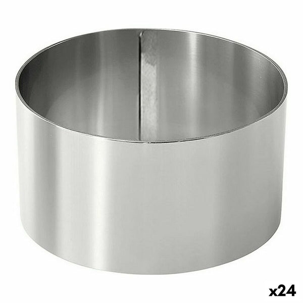 Anrichte-Form Edelstahl Silberfarben 10 cm 0,8 mm (24 Stück) (10 x 4,5 cm)
