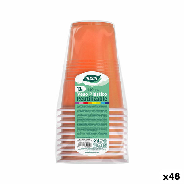 Mehrweg-Gläser-Set Algon Orange 48 Stück 450 ml (10 Stücke)