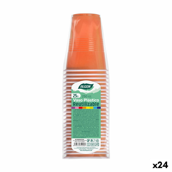 Mehrweg-Gläser-Set Algon Orange 24 Stück 250 ml (25 Stücke)