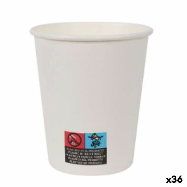 Gläserset Algon Pappe Einwegartikel Weiß 200 ml 36 Stück (25 Stücke)