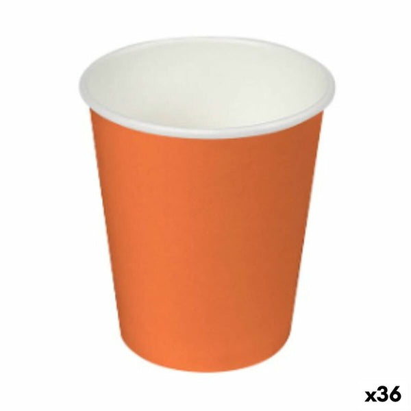 Gläserset Algon Pappe Einwegartikel Orange 36 Stück (24 Stücke)