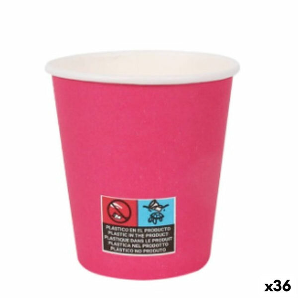 Gläserset Algon Pappe Einwegartikel 200 ml Pink 36 Stück (24 Stücke)