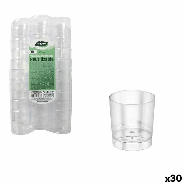 Set di Bicchierini da Chicchetto Algon Riutilizzabile polistirene 30 Pezzi 30 ml (30 Unità)