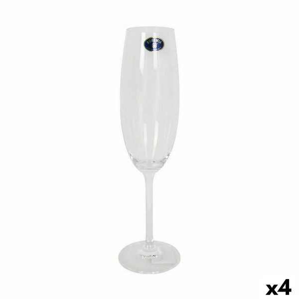 Set di Bicchieri Bohemia Crystal Clara Champagne 220 ml 6 Pezzi (4 Unità)