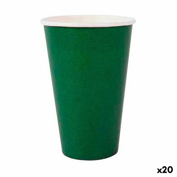Gläserset Algon Einwegartikel Pappe grün 10 Stücke 350 ml (20 Stück)