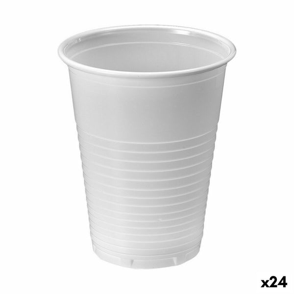 Set di bicchieri riutilizzabili Algon Bianco 50 Pezzi 220 ml (24 Unità)