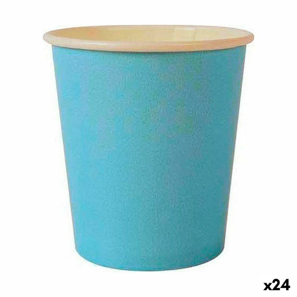 Set de Verres Algon Produits à usage unique Carton Bleu 20 Pièces 120 ml (24 Unités)