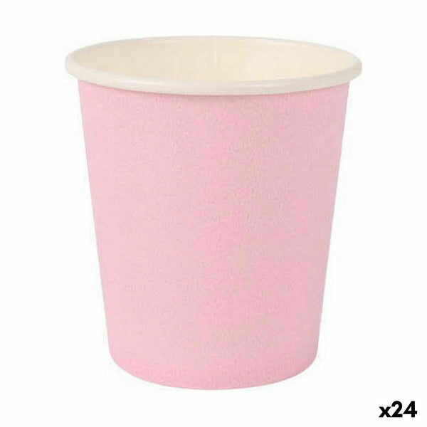 Set di Bicchieri Algon Monouso Cartone Rosa 20 Pezzi 120 ml (24 Unità)