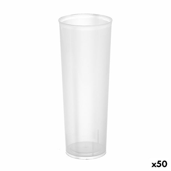 Set di bicchieri riutilizzabili Algon A tubo Trasparente 10 Pezzi 300 ml (50 Unità)