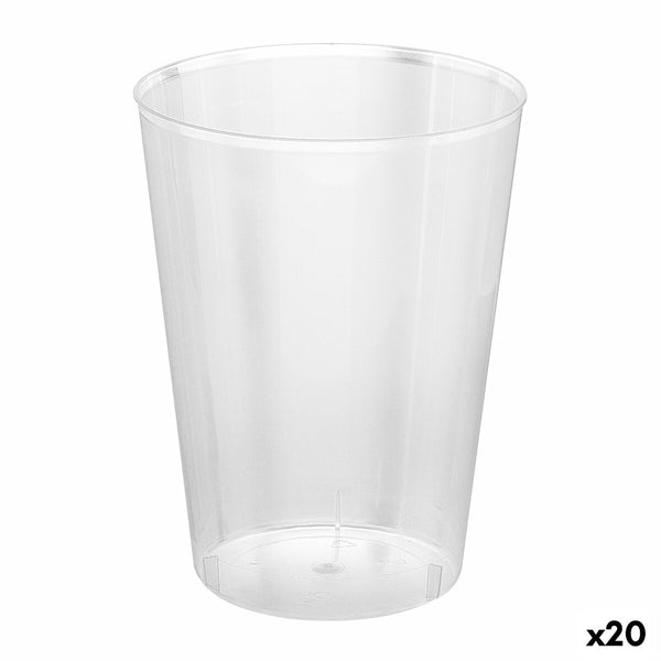 Set di bicchieri riutilizzabili Algon Sidro Trasparente 10 Pezzi 480 ml (20 Unità)