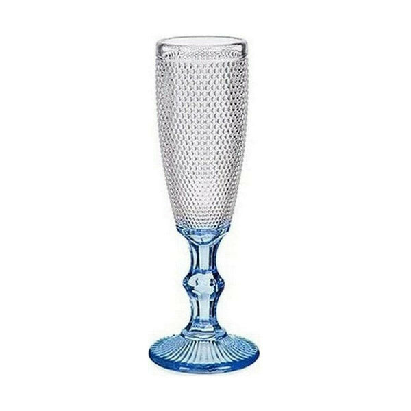 Coupe de champagne Points Bleu Transparent verre 6 Unités (180 ml)