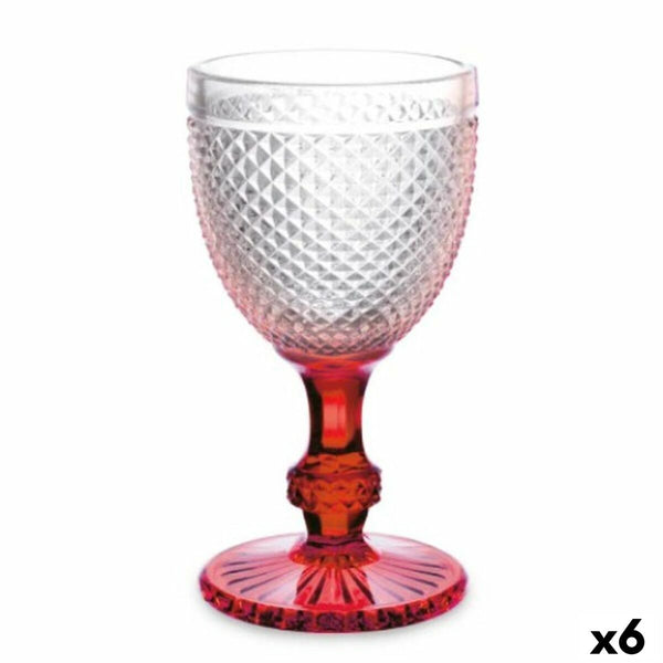 verre de vin Diamant Rouge Transparent verre 330 ml (6 Unités)
